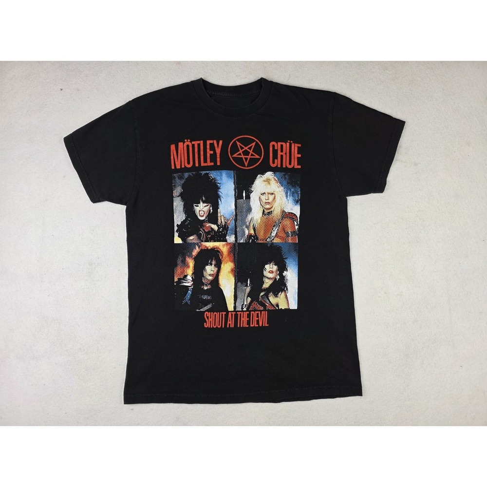 Motley Crue Shout At The Devil Mens Shirt Size‎ M Heavy Metal Band Tee *READ*